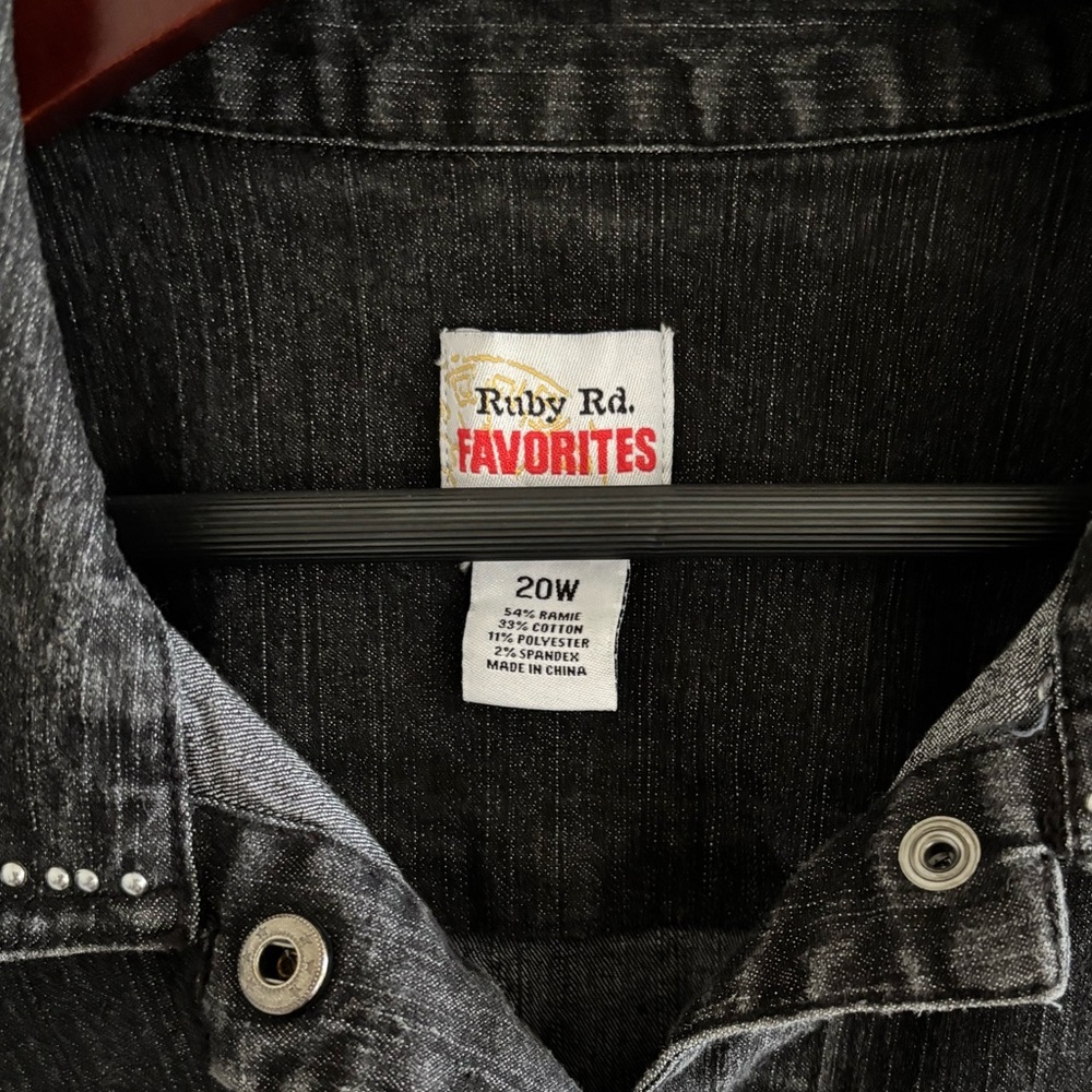 Ruby Rd Studded Black Denim Jacket - Picture 2 of 6